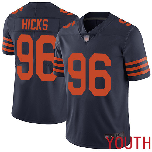 Chicago Bears Limited Navy Blue Youth Akiem Hicks Jersey NFL Football #96 Rush Vapor Untouchable